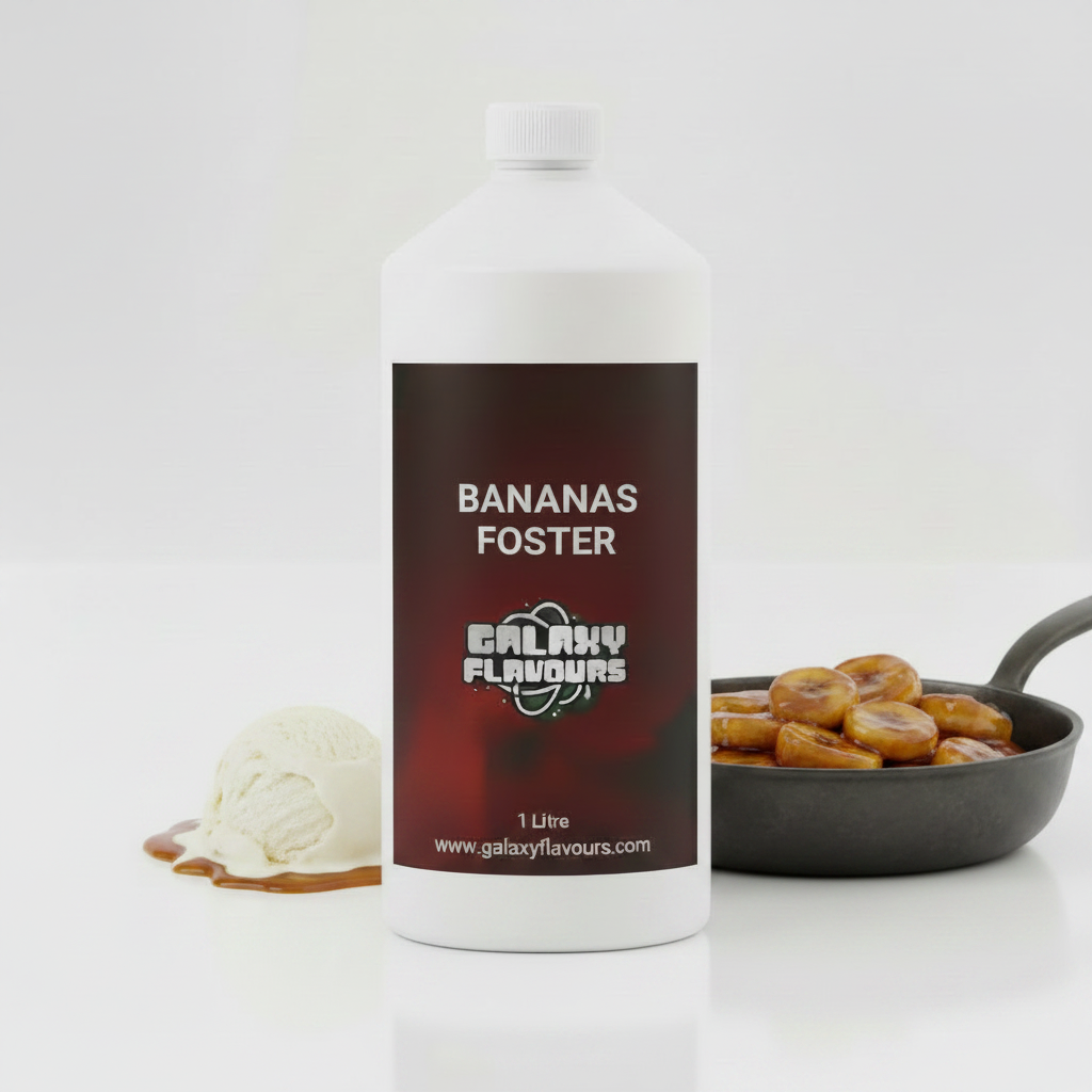 Galaxy Flavours Bananas Foster Food Flavouring Concentrate – Professional High Strength, Vegan, Gluten-Free