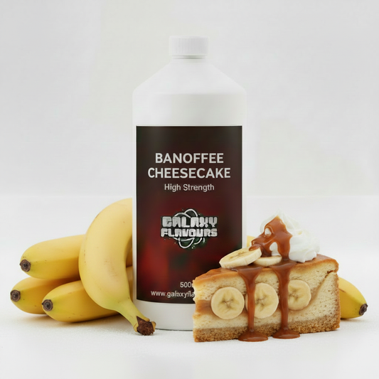 Galaxy Flavours Banoffee Cheesecake Food Flavouring Concentrate – Professional High Strength, Vegan, Gluten-Free