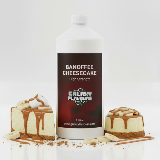 Galaxy Flavours Banoffee Cheesecake Food Flavouring Concentrate – Professional High Strength, Vegan, Gluten-Free