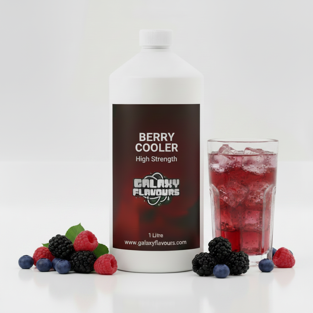 Galaxy Flavours Berry Cooler Food Flavouring Concentrate – Professional High Strength, Vegan, Gluten-Free