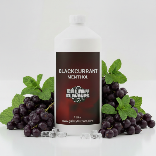 Galaxy Flavours Blackcurrant Menthol Food Flavouring Concentrate – Professional High Strength, Vegan, Gluten-Free