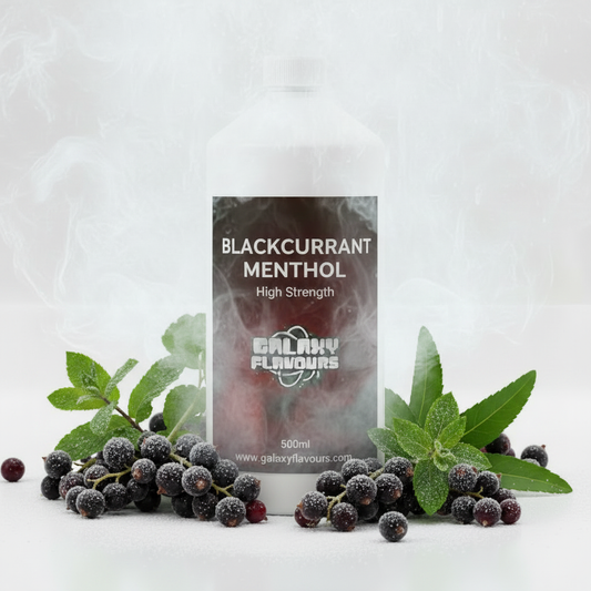 Galaxy Flavours Blackcurrant Menthol Food Flavouring Concentrate – Professional High Strength, Vegan, Gluten-Free