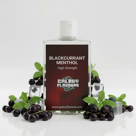 Galaxy Flavours Blackcurrant Menthol Food Flavouring Concentrate – Professional High Strength, Vegan, Gluten-Free