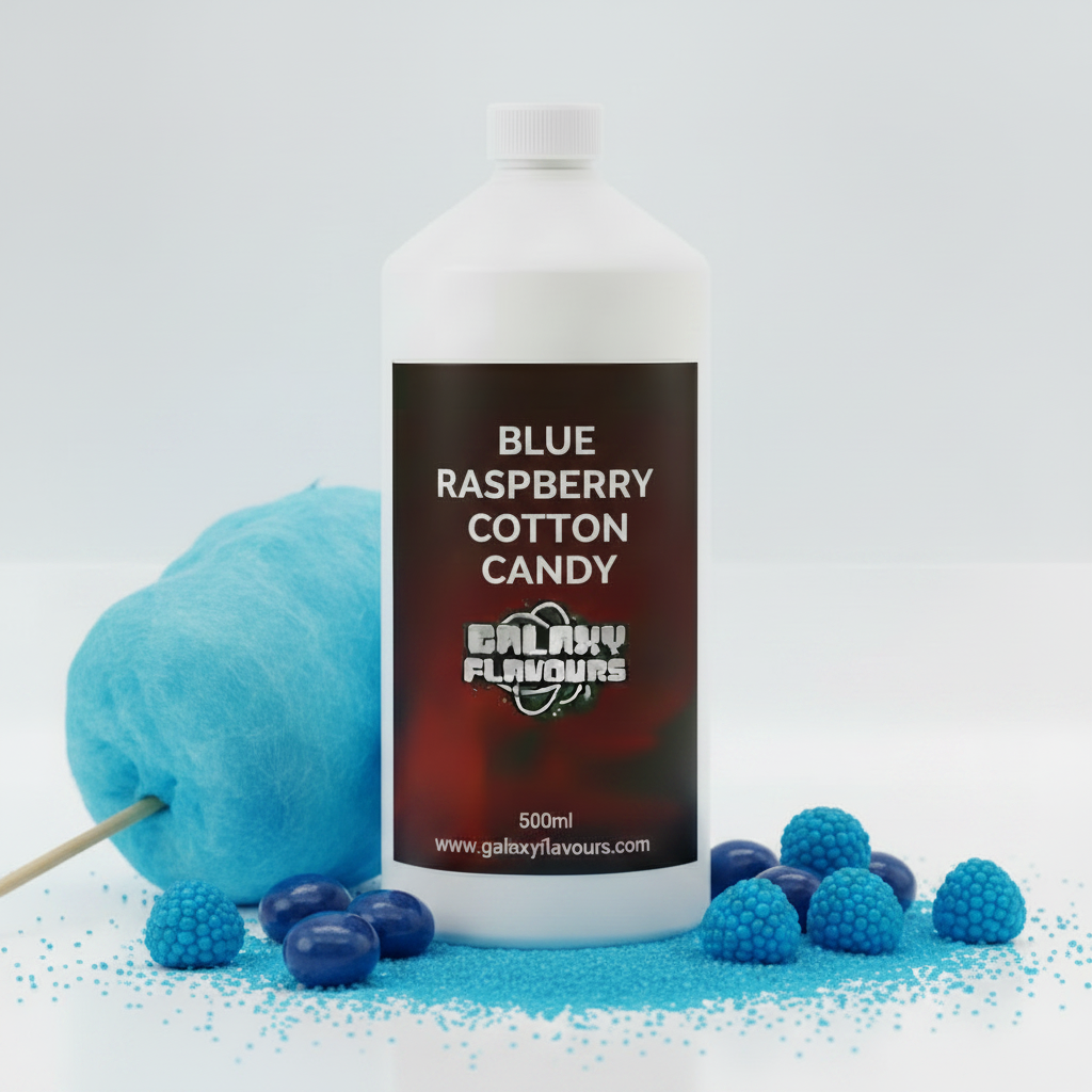 Galaxy Flavours Blue Raspberry Cotton Candy Food Flavouring Concentrate – Professional High Strength, Vegan, Gluten-Free