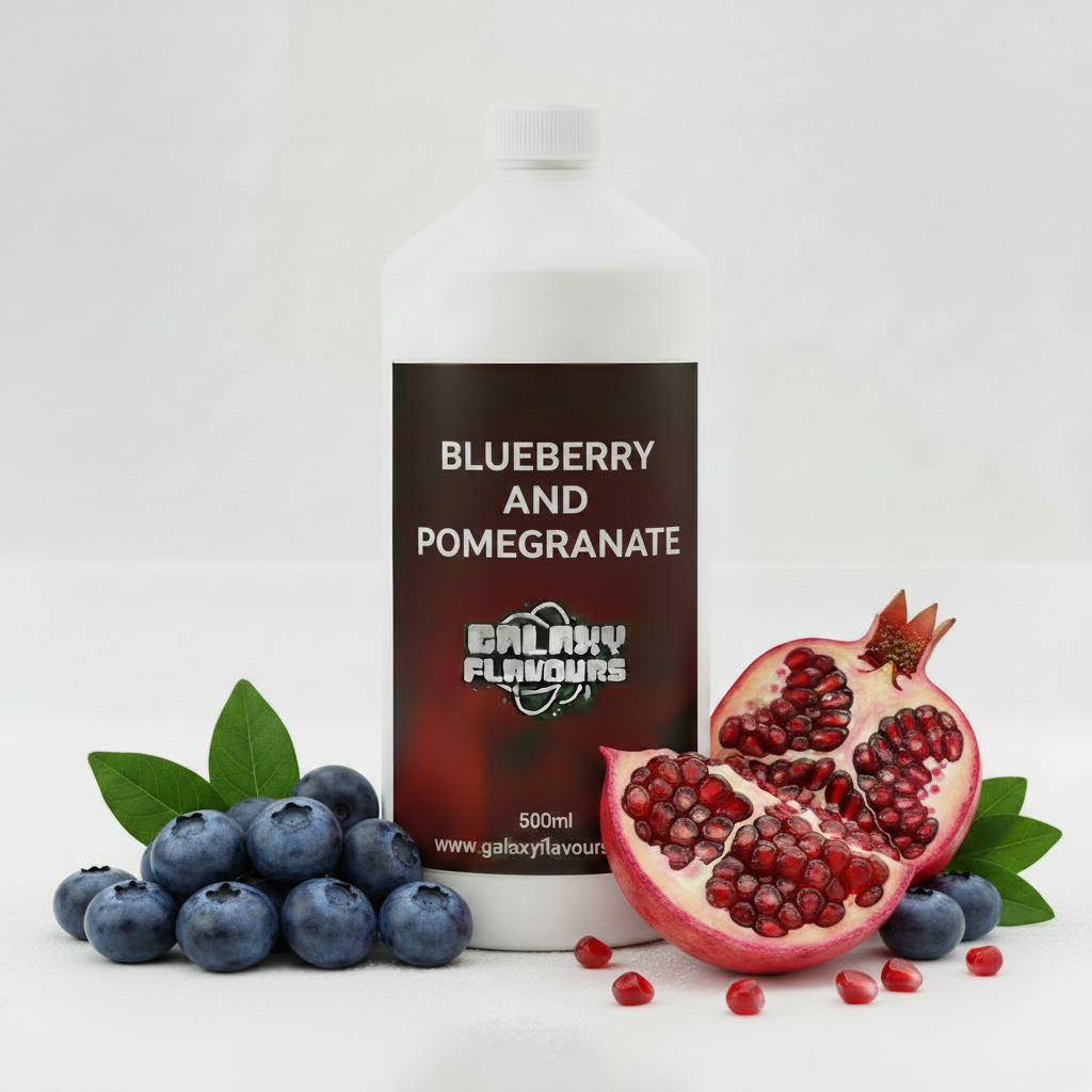 Galaxy Flavours Blueberry and Pomegranate Food Flavouring Concentrate – Professional High Strength, Vegan, Gluten-Free