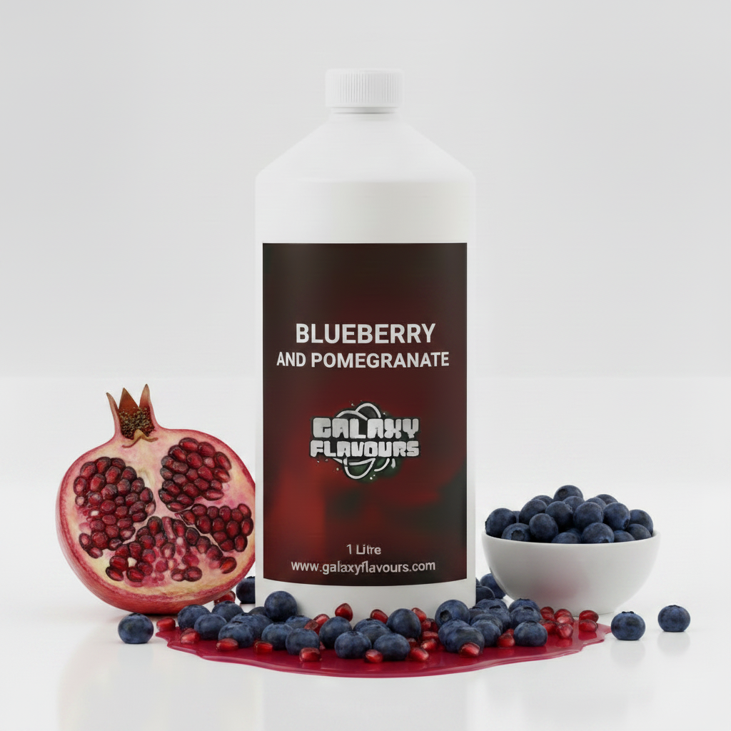Galaxy Flavours Blueberry and Pomegranate Food Flavouring Concentrate – Professional High Strength, Vegan, Gluten-Free