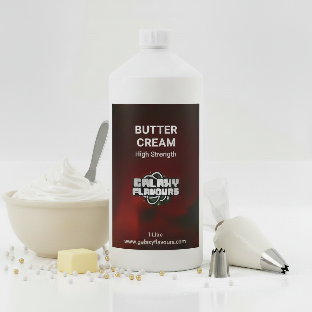 Galaxy Flavours Butter Cream Food Flavouring Concentrate – Professional High Strength, Vegan, Gluten-Free
