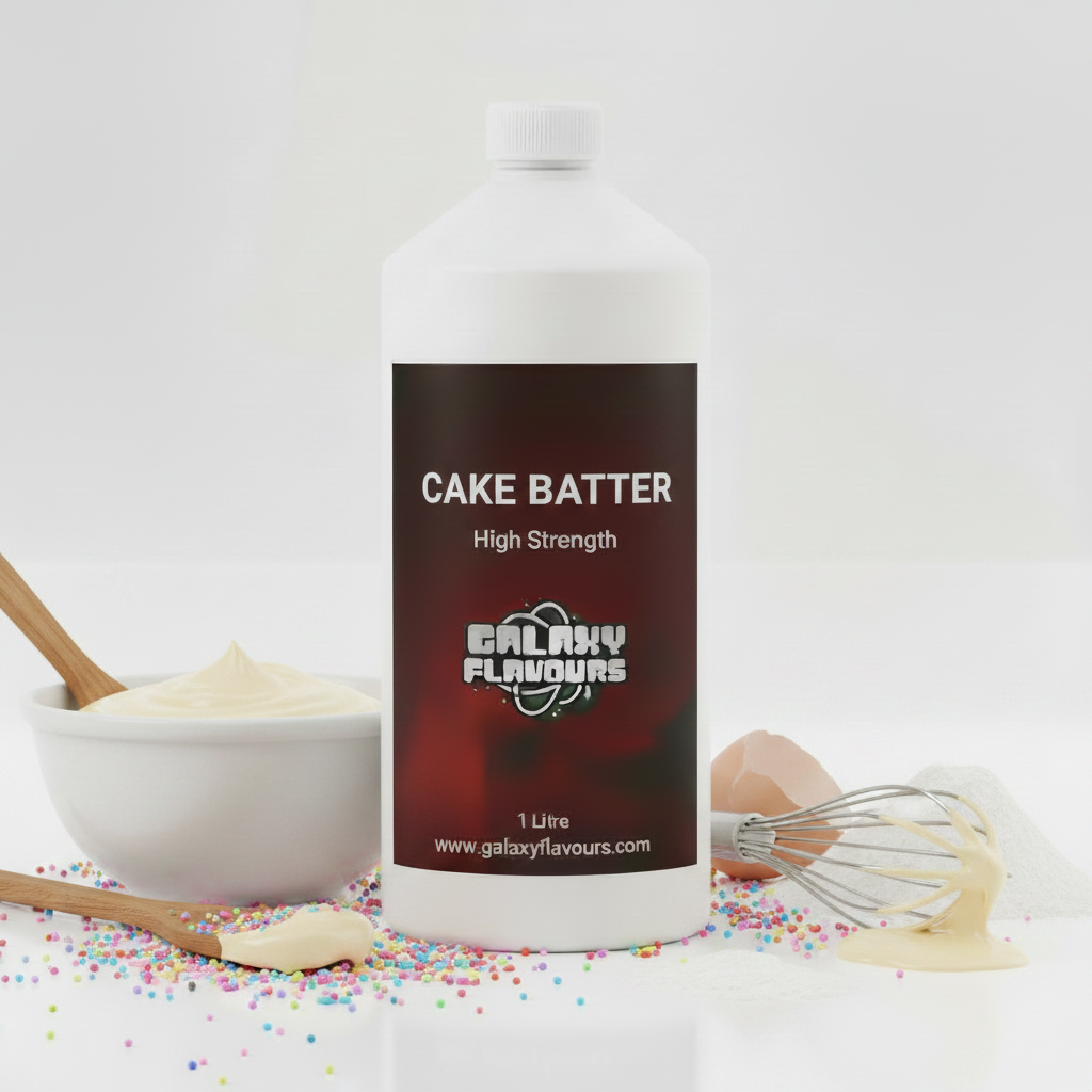 Galaxy Flavours Cake Batter Food Flavouring Concentrate – Professional High Strength, Vegan, Gluten-Free