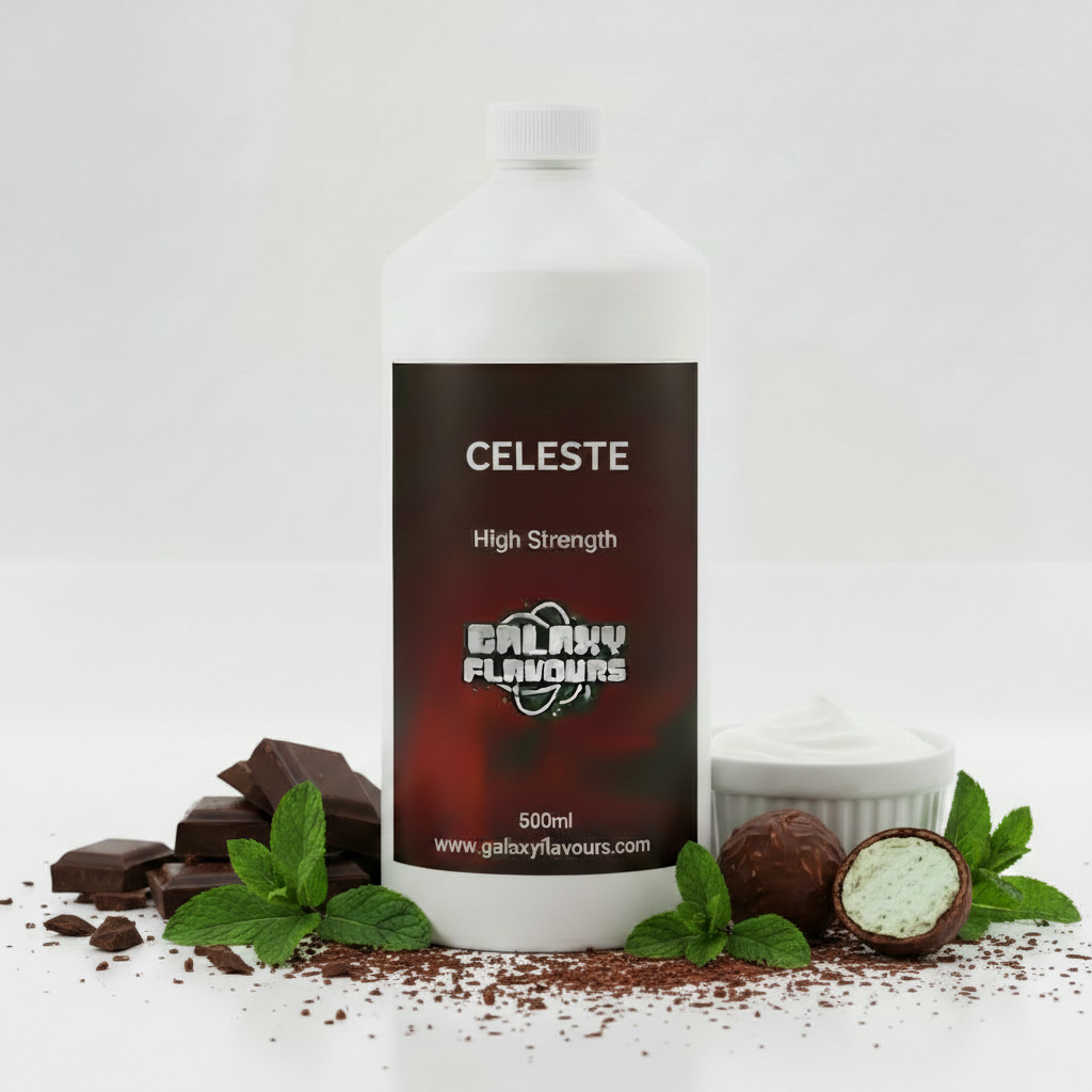 Galaxy Flavours Celeste - Chocolate Mint Cream Food Flavouring Concentrate – Professional High Strength, Vegan, Gluten-Free