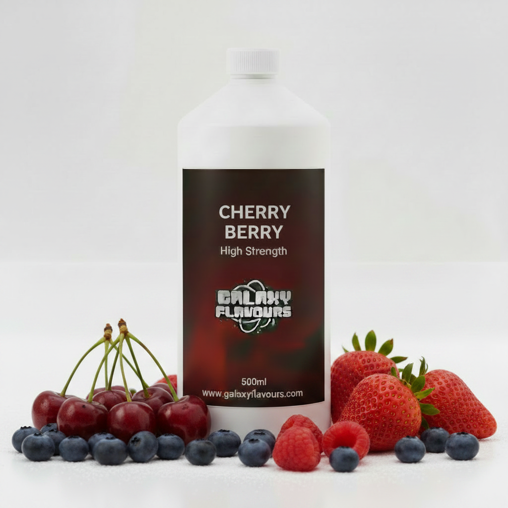 Galaxy Flavours Cherry Berry Food Flavouring Concentrate – Professional High Strength, Vegan, Gluten-Free