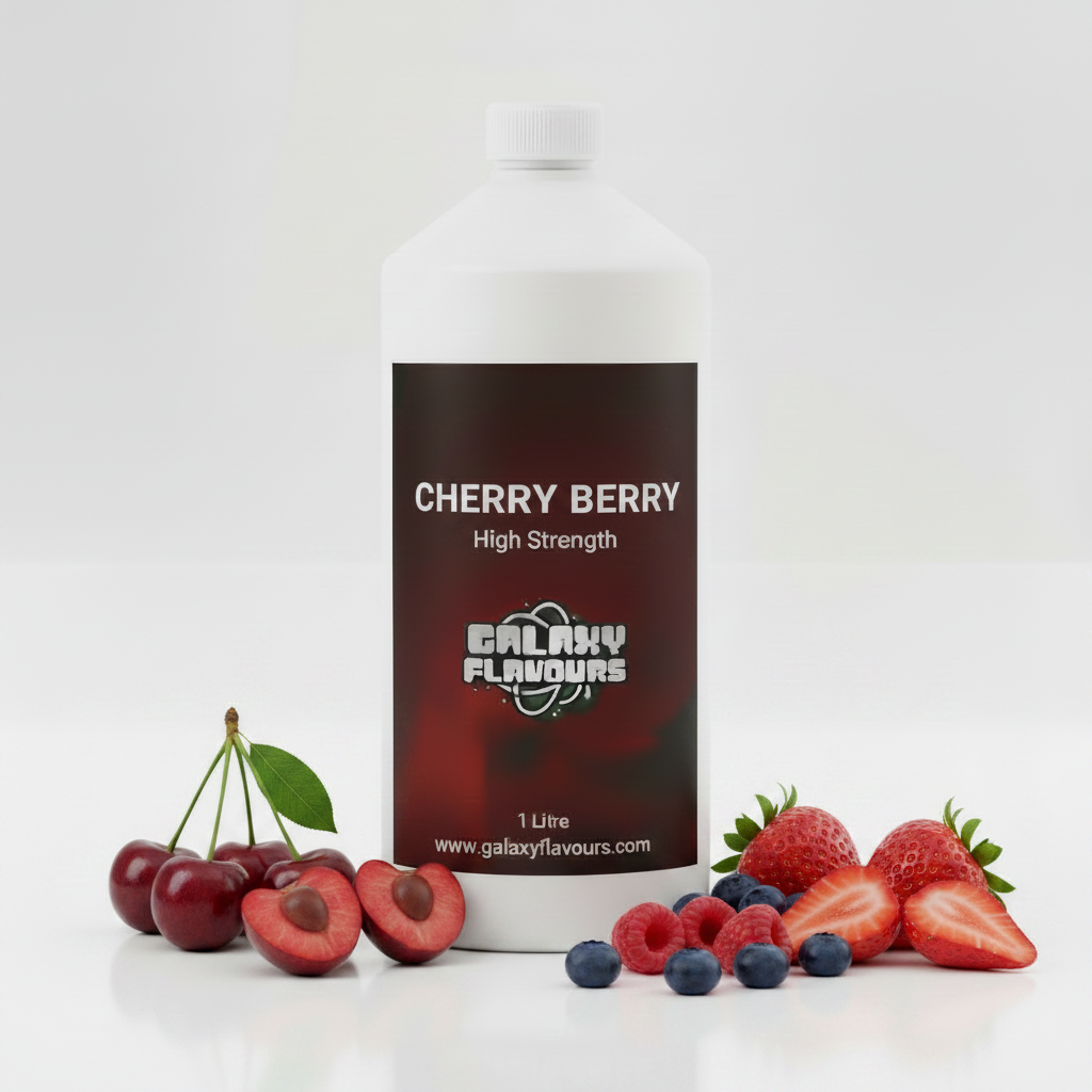 Galaxy Flavours Cherry Berry Food Flavouring Concentrate – Professional High Strength, Vegan, Gluten-Free