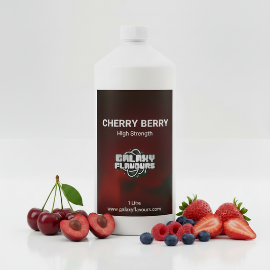 Galaxy Flavours Cherry Berry Food Flavouring Concentrate – Professional High Strength, Vegan, Gluten-Free