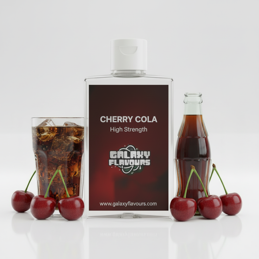 Galaxy Flavours Cherry Cola Food Flavouring Concentrate – Professional High Strength, Vegan, Gluten-Free