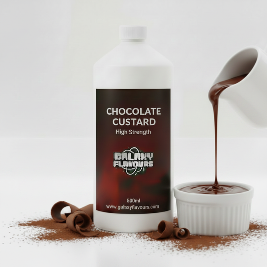 Galaxy Flavours Chocolate Custard Food Flavouring Concentrate – Professional High Strength, Vegan, Gluten-Free