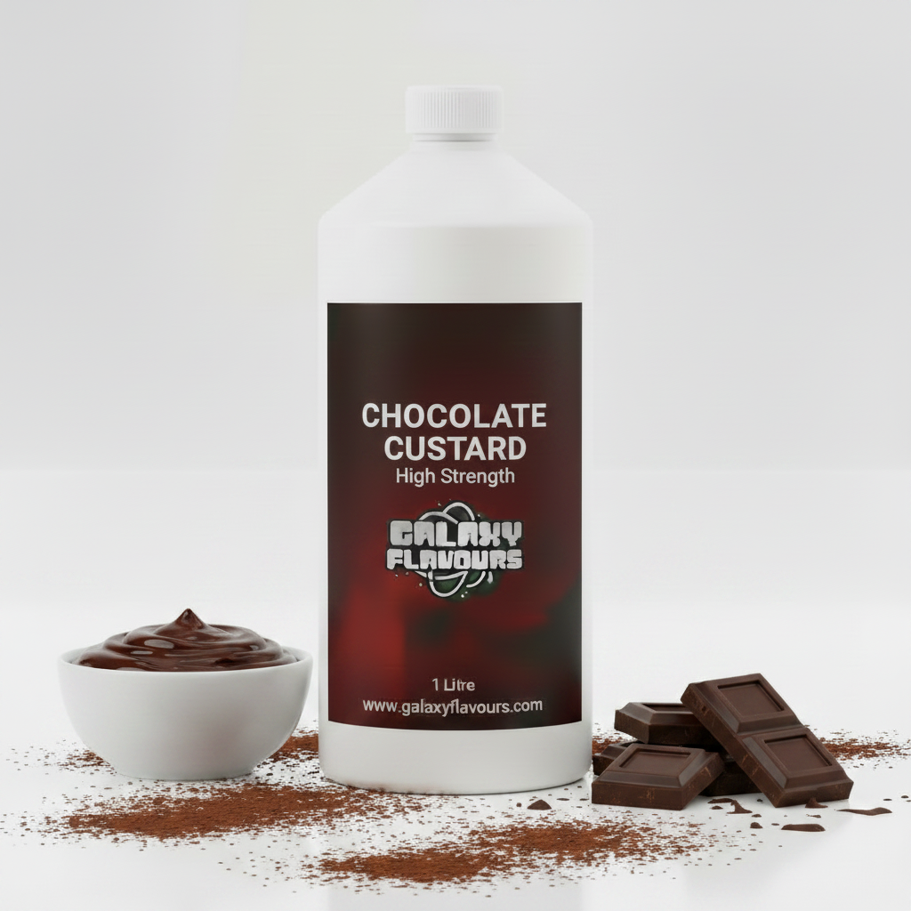 Galaxy Flavours Chocolate Custard Food Flavouring Concentrate – Professional High Strength, Vegan, Gluten-Free