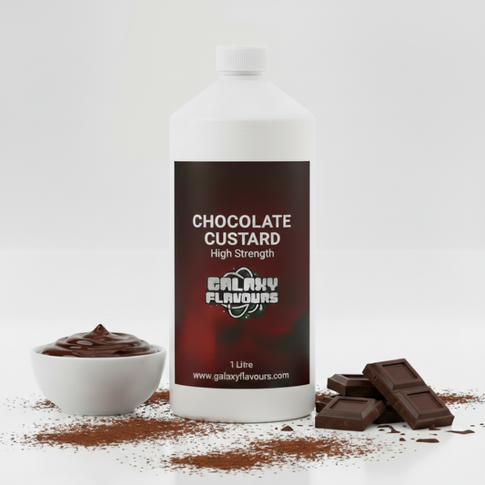 Galaxy Flavours Chocolate Custard Food Flavouring Concentrate – Professional High Strength, Vegan, Gluten-Free