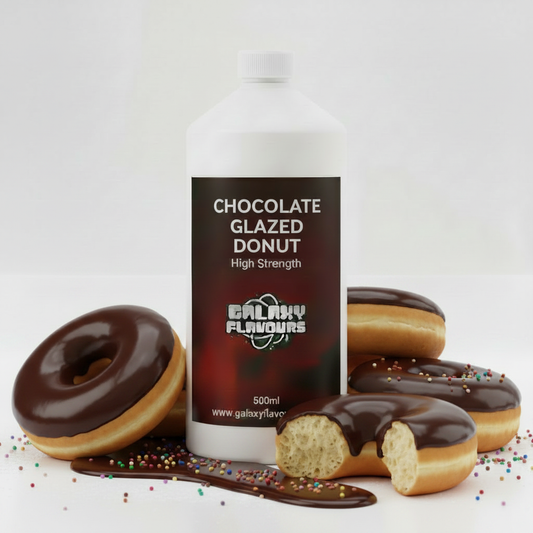 Galaxy Flavours Chocolate Glazed Donut Food Flavouring Concentrate – Professional High Strength, Vegan, Gluten-Free