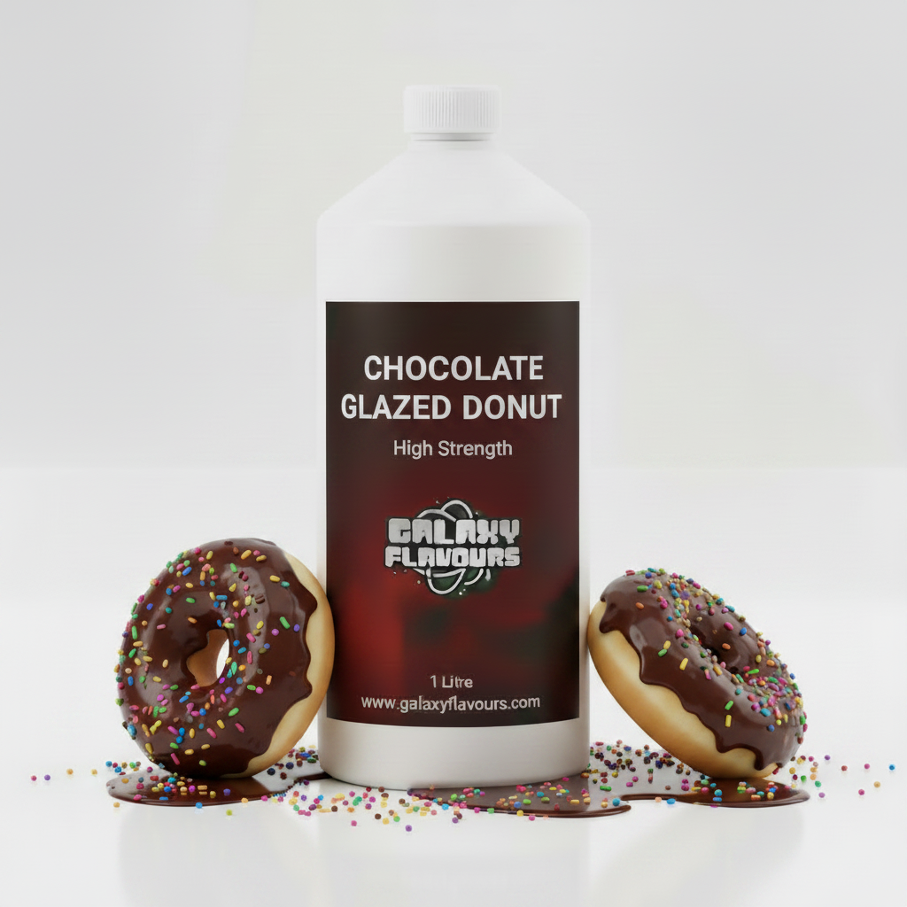 Galaxy Flavours Chocolate Glazed Donut Food Flavouring Concentrate – Professional High Strength, Vegan, Gluten-Free