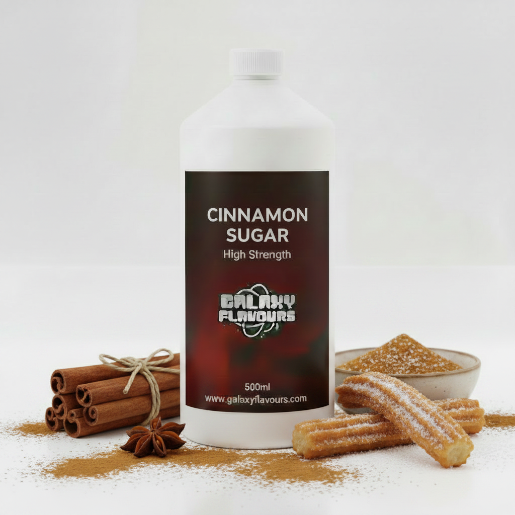 Galaxy Flavours Cinnamon Sugar Food Flavouring Concentrate – Professional High Strength, Vegan, Gluten-Free