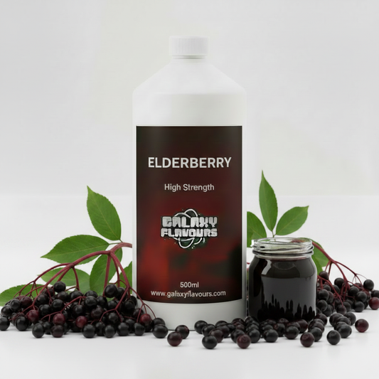 Galaxy Flavours Elderberry Food Flavouring Concentrate – Professional High Strength, Vegan, Gluten-Free