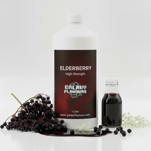 Galaxy Flavours Elderberry Food Flavouring Concentrate – Professional High Strength, Vegan, Gluten-Free