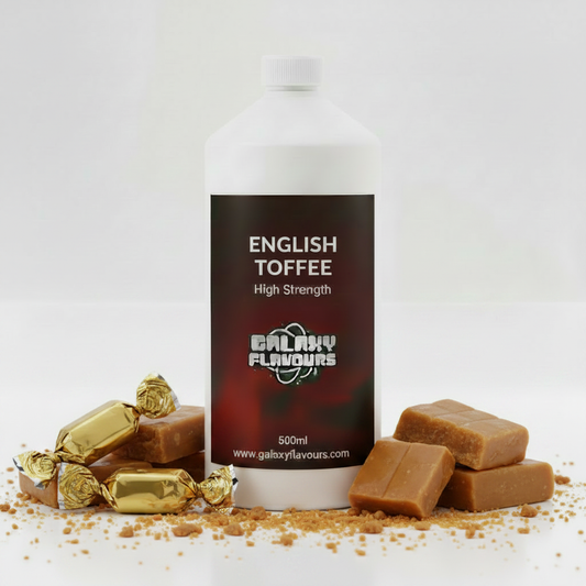 Galaxy Flavours English Toffee Food Flavouring Concentrate – Professional High Strength, Vegan, Gluten-Free