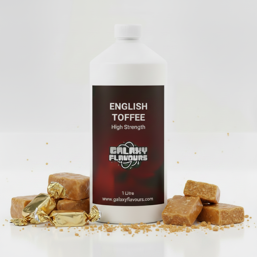Galaxy Flavours English Toffee Food Flavouring Concentrate – Professional High Strength, Vegan, Gluten-Free