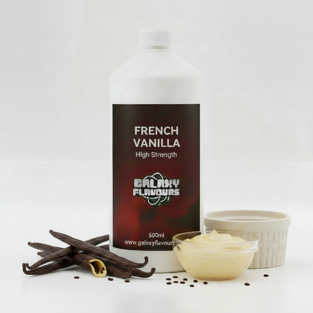 Galaxy Flavours French Vanilla Food Flavouring Concentrate – Professional High Strength, Vegan, Gluten-Free