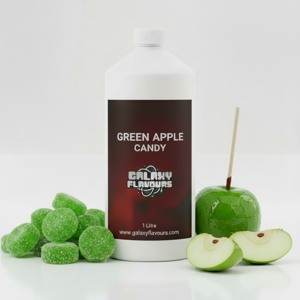 Galaxy Flavours Green Apple Hard Candy Food Flavouring Concentrate – Professional High Strength, Vegan, Gluten-Free