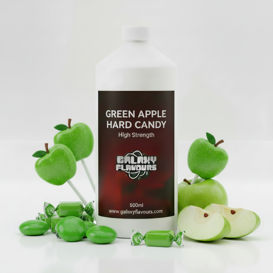 Galaxy Flavours Green Apple Hard Candy Food Flavouring Concentrate – Professional High Strength, Vegan, Gluten-Free