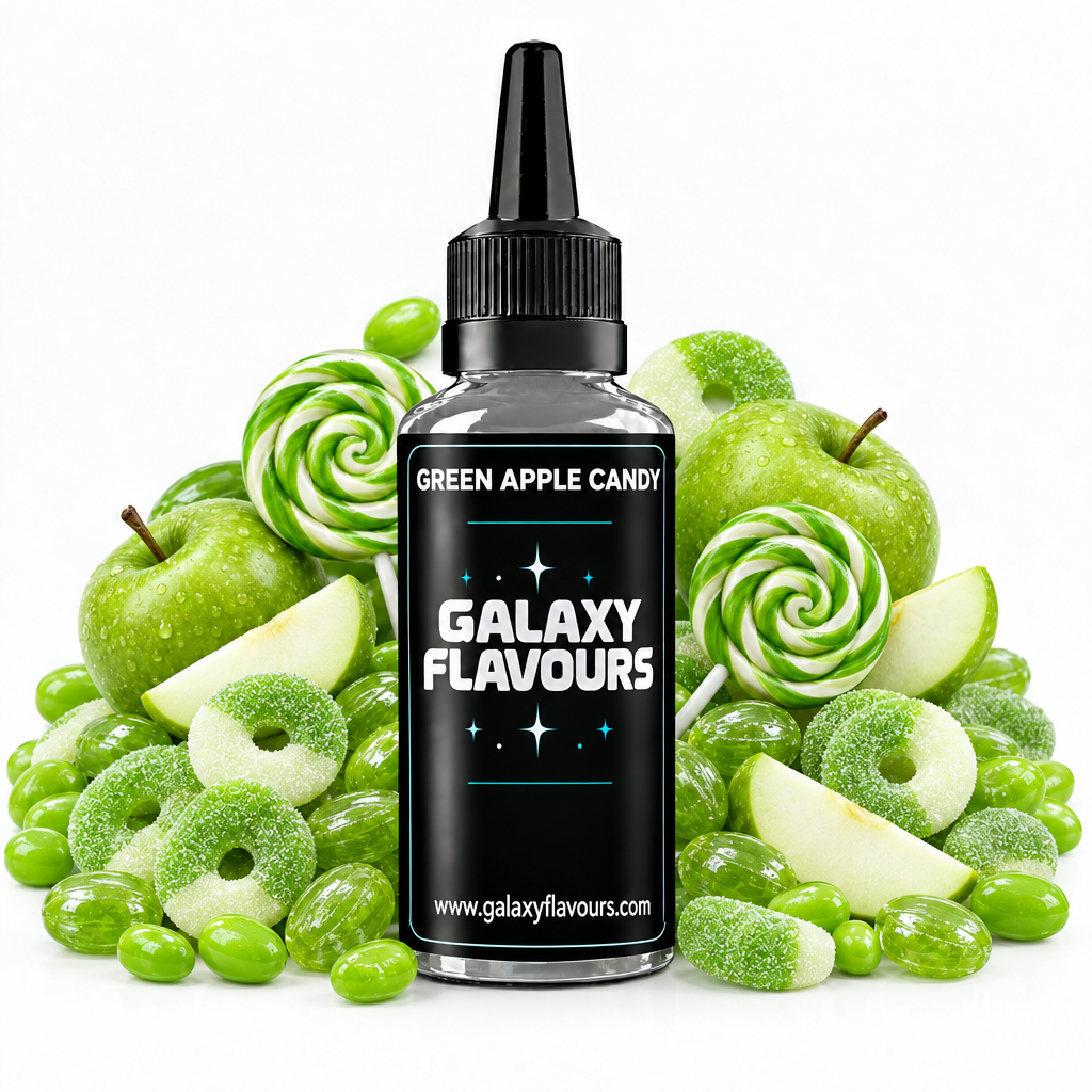 Galaxy Flavours Green Apple Candy Food Flavouring Concentrate – Professional High Strength.