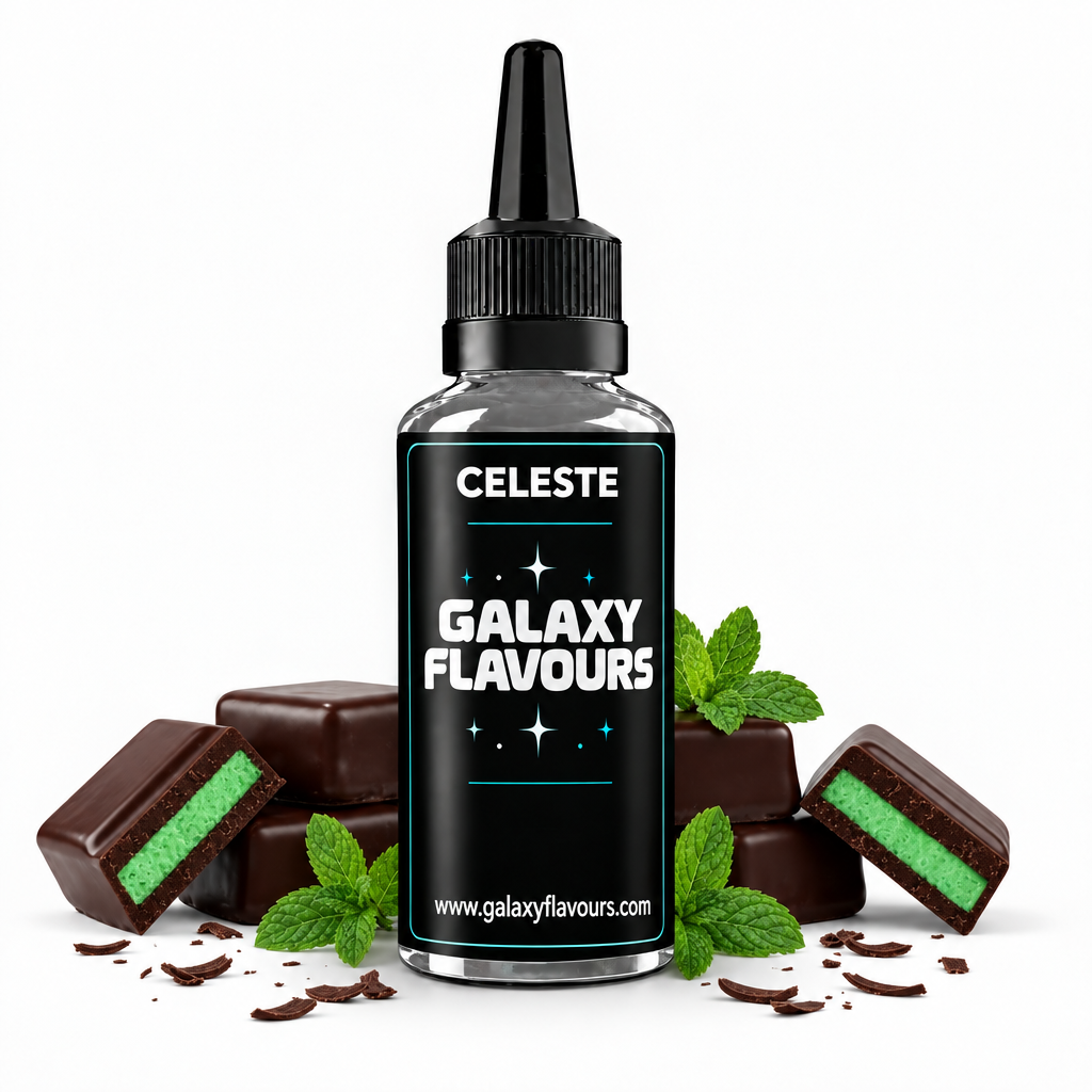 Galaxy Flavours Celeste – Chocolate Mint Cream Food Flavouring Concentrate – Professional High Strength.