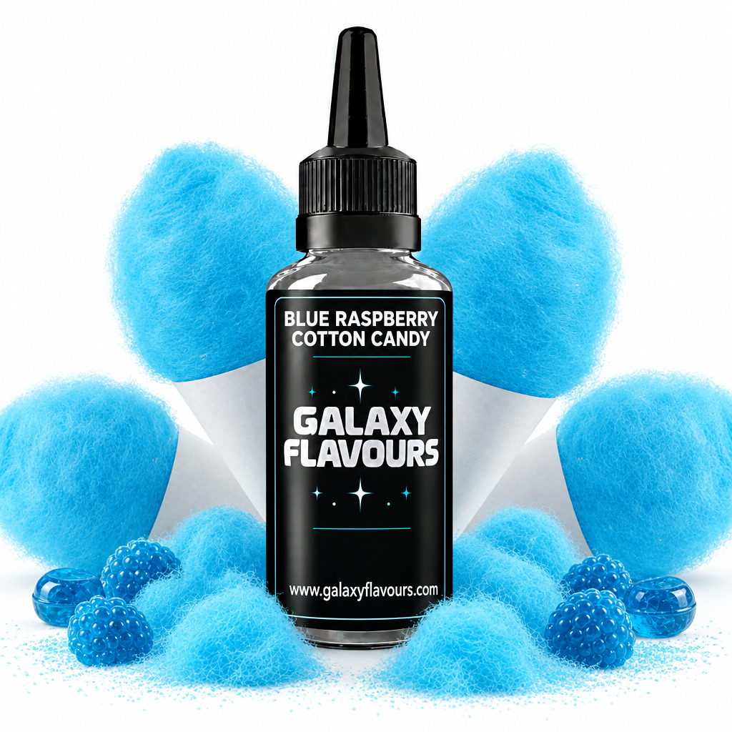 Galaxy Flavours Blue Raspberry Cotton Candy Food Flavouring Concentrate – Professional High Strength.