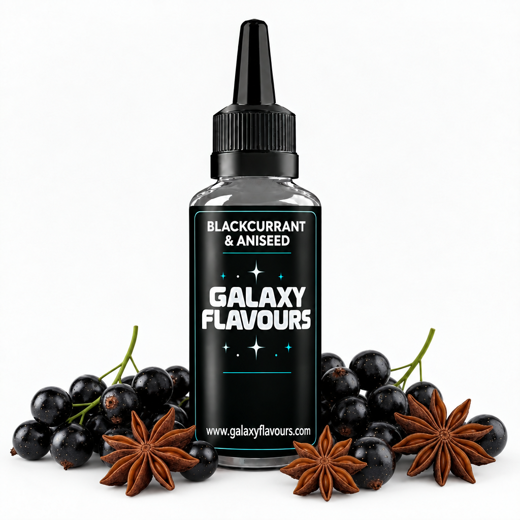 Galaxy Flavours Blackcurrant & Aniseed Food Flavouring Concentrate – Professional High Strength.