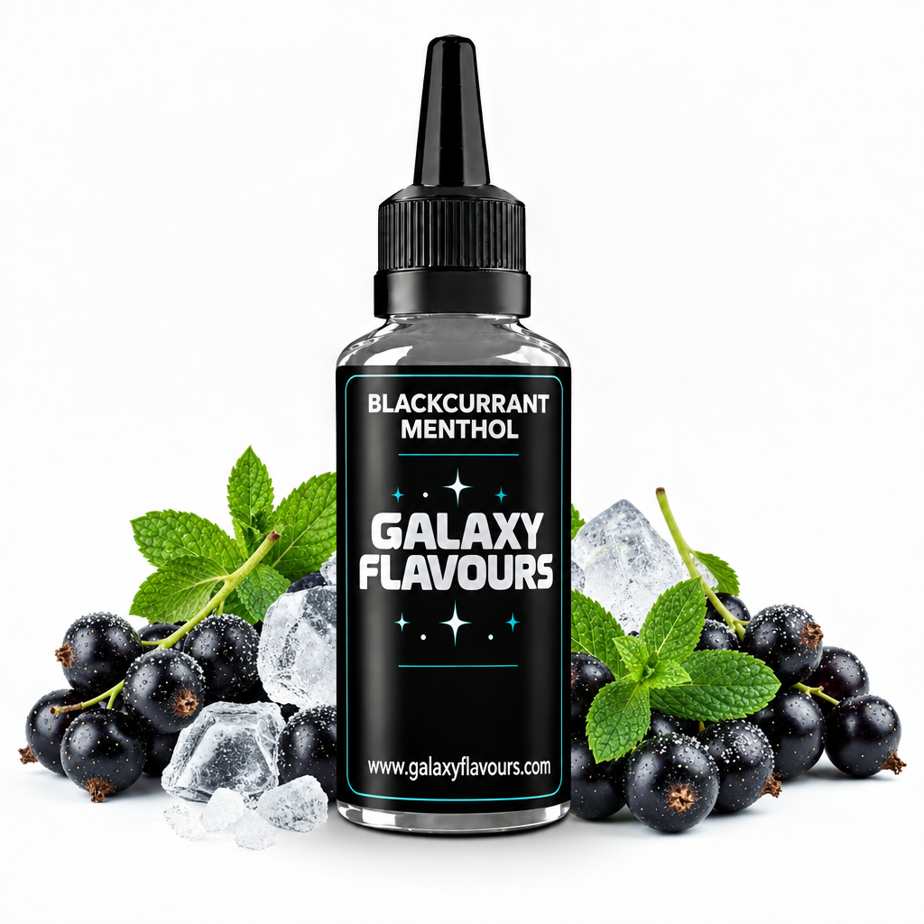 Galaxy Flavours Blackcurrant Menthol Food Flavouring Concentrate – Professional High Strength.