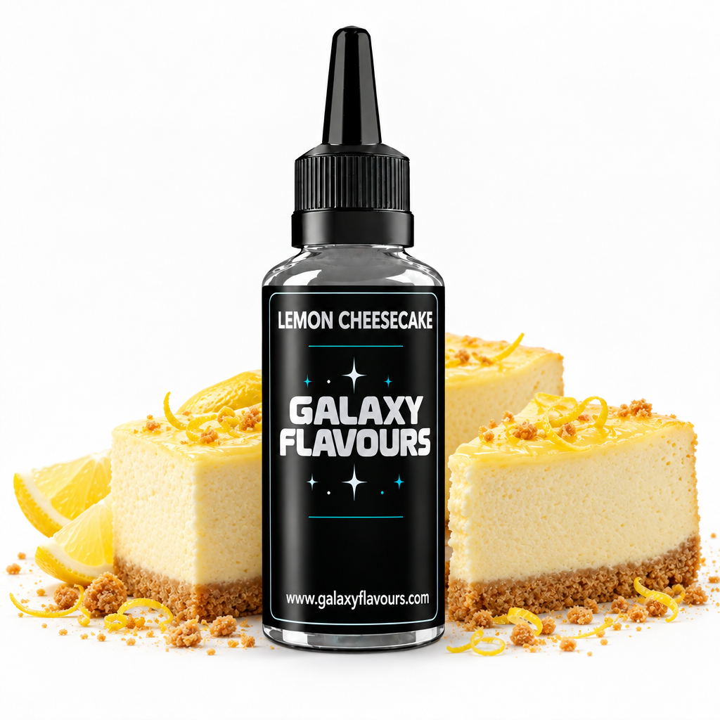 Galaxy Flavours Lemon Cheesecake Food Flavouring Concentrate – Professional High Strength.