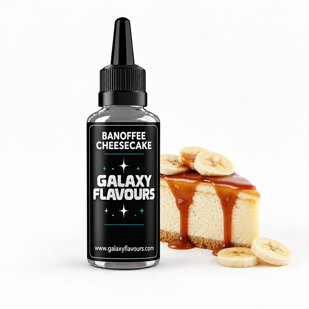 Galaxy Flavours Banoffee Cheesecake Food Flavouring Concentrate – Professional High Strength.