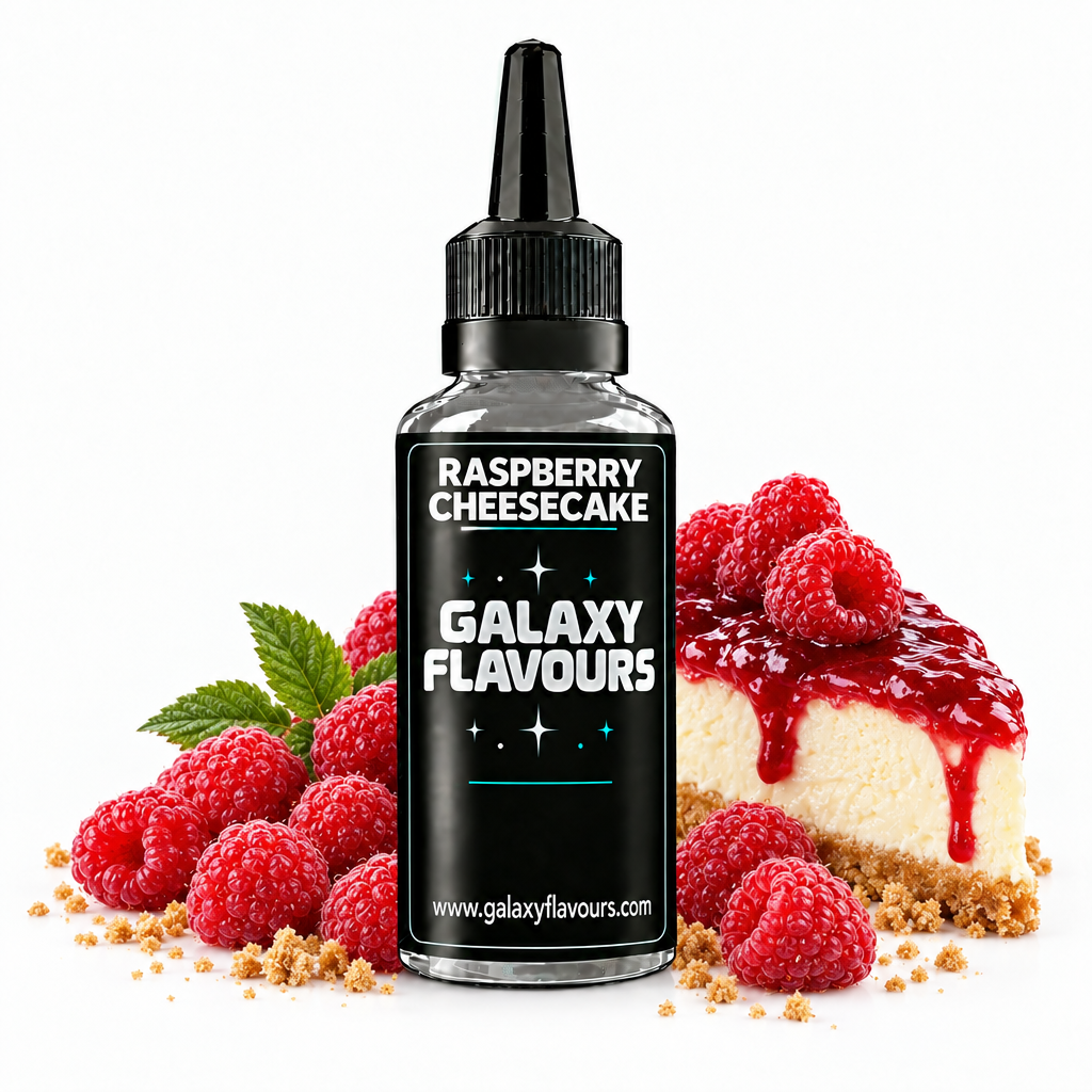 Galaxy Flavours Raspberry Cheesecake Food Flavouring Concentrate – Professional High Strength.
