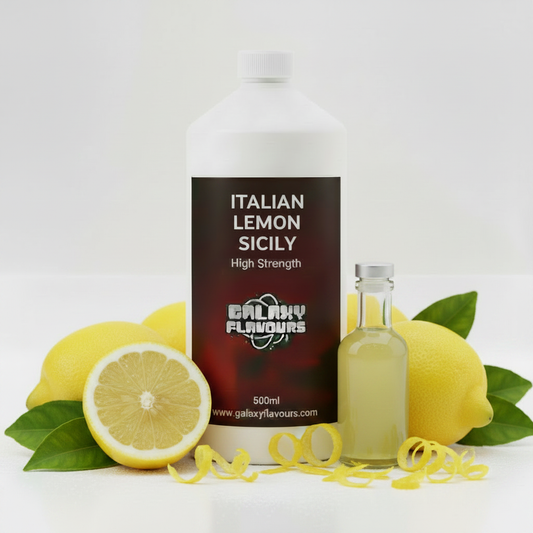 Galaxy Flavours Italian Lemon Sicily Food Flavouring Concentrate – Professional High Strength, Vegan, Gluten-Free