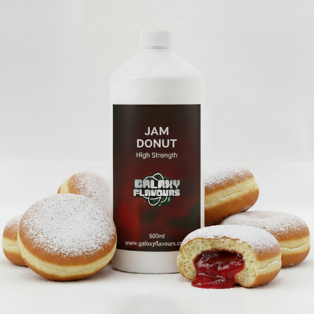 Galaxy Flavours Jam Donut Food Flavouring Concentrate – Professional High Strength, Vegan, Gluten-Free
