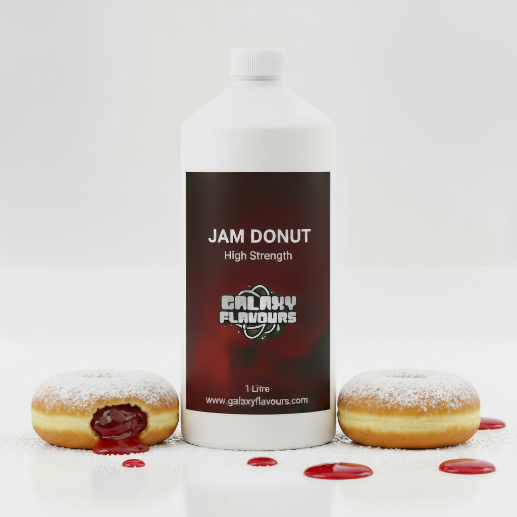 Galaxy Flavours Jam Donut Food Flavouring Concentrate – Professional High Strength, Vegan, Gluten-Free