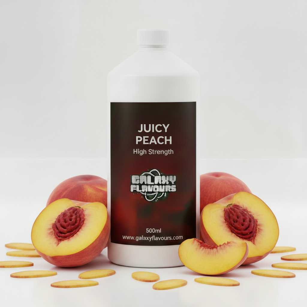 Galaxy Flavours Juicy Peach Food Flavouring Concentrate – Professional High Strength, Vegan, Gluten-Free