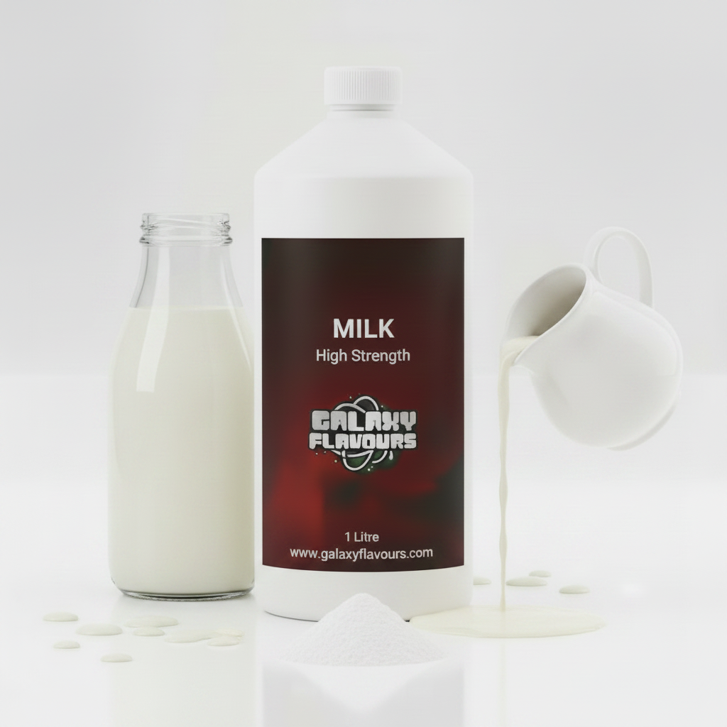 Galaxy Flavours Milk Dairy Food Flavouring Concentrate – Professional High Strength, Vegan, Gluten-Free