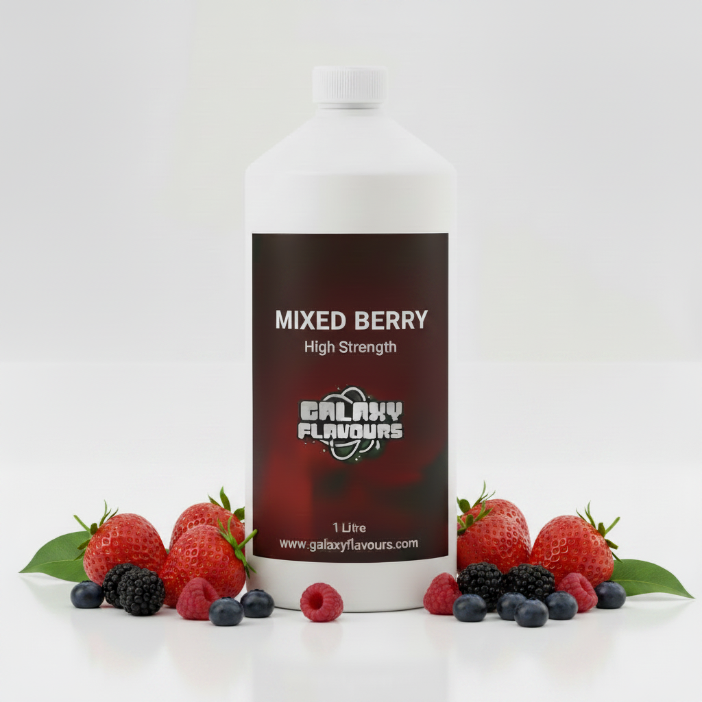Galaxy Flavours Mixed Berry Food Flavouring Concentrate – Professional High Strength, Vegan, Gluten-Free