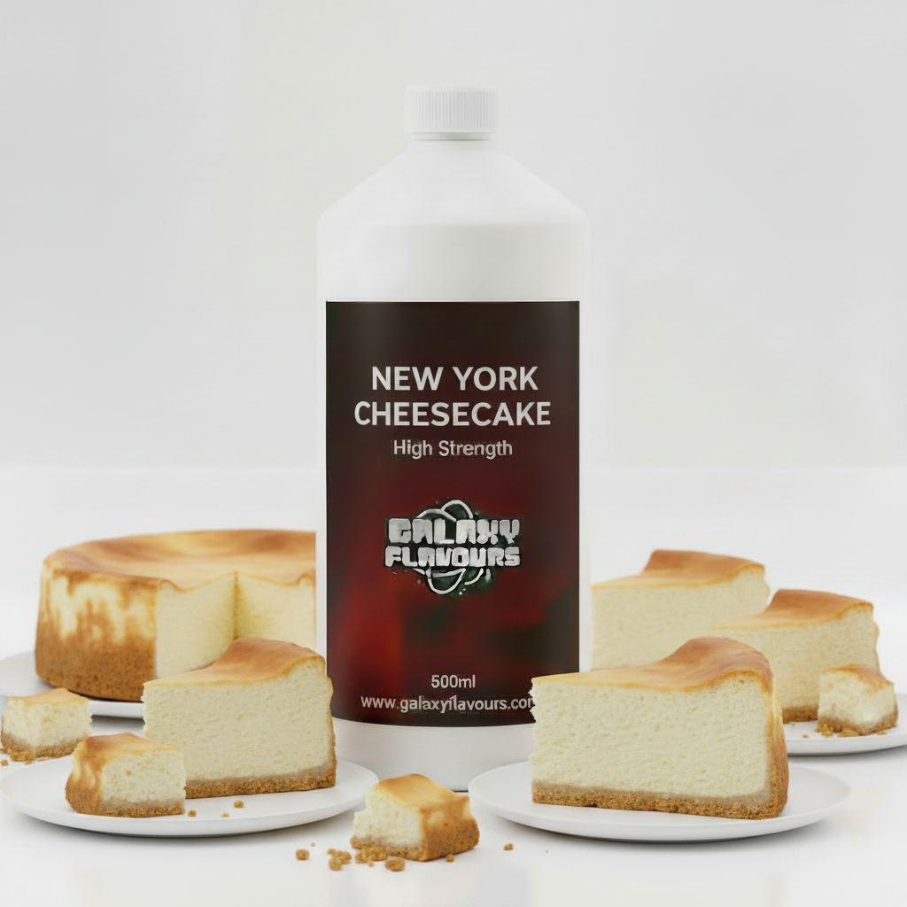 Galaxy Flavours New York Cheesecake Food Flavouring Concentrate – Professional High Strength, Vegan, Gluten-Free