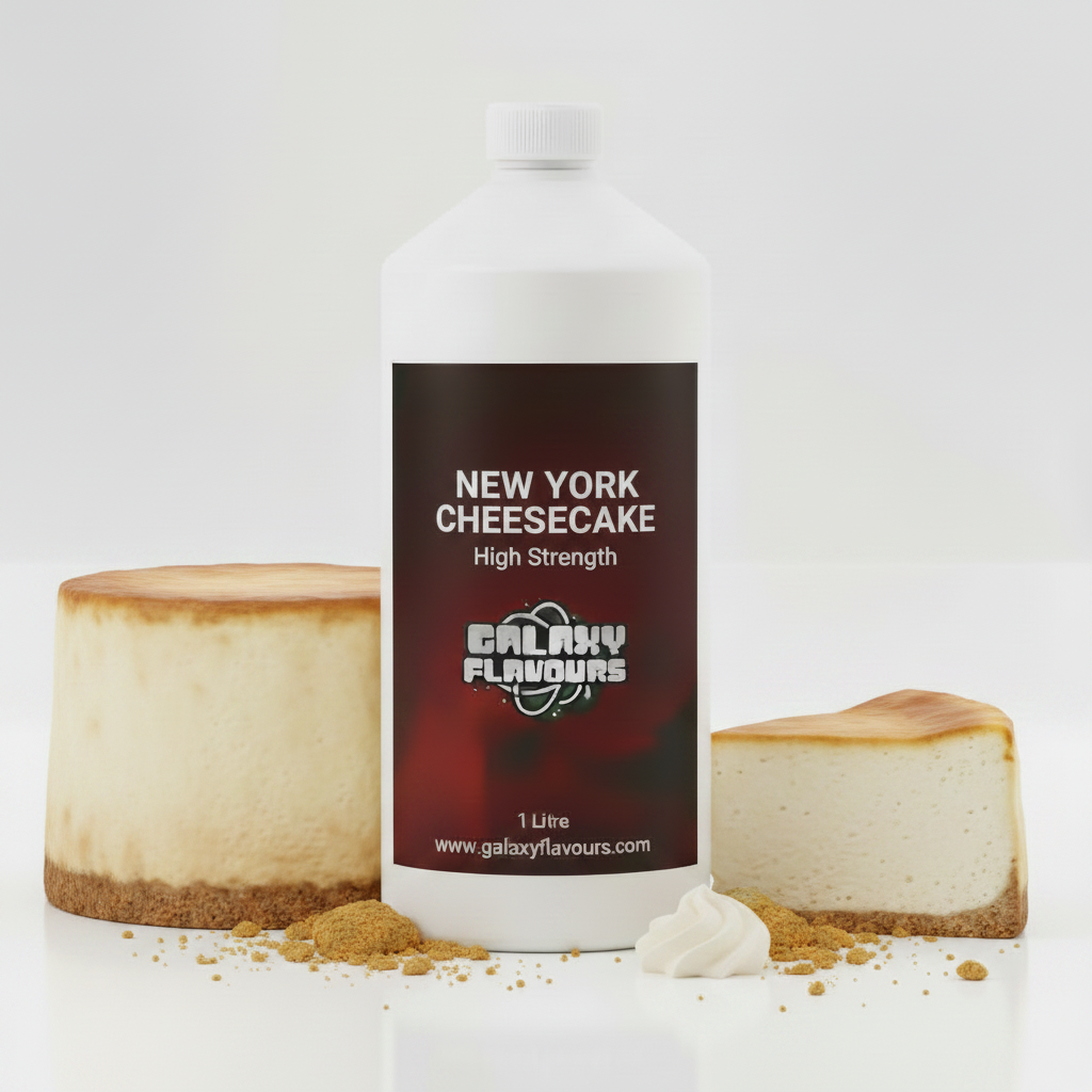 Galaxy Flavours New York Cheesecake Food Flavouring Concentrate – Professional High Strength, Vegan, Gluten-Free