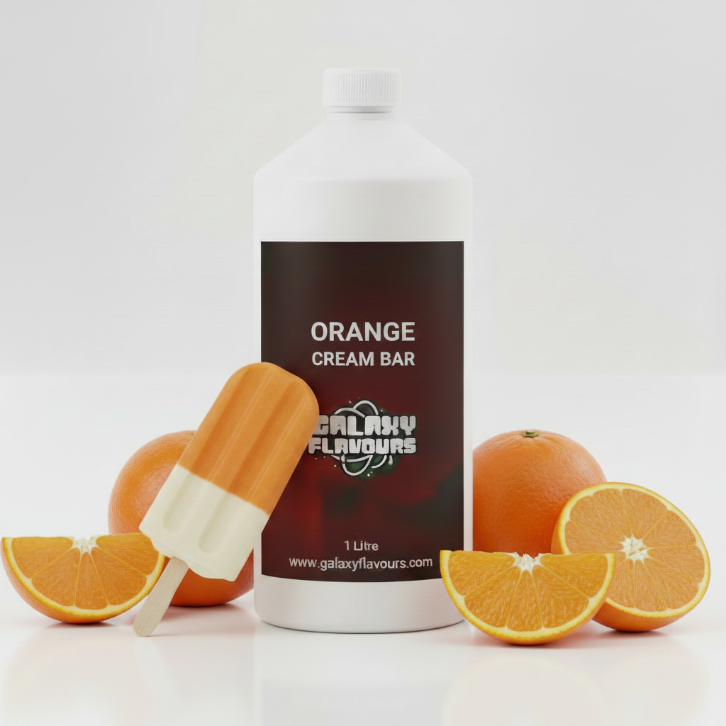 Galaxy Flavours Orange Cream Bar Food Flavouring Concentrate – Professional High Strength, Vegan, Gluten-Free