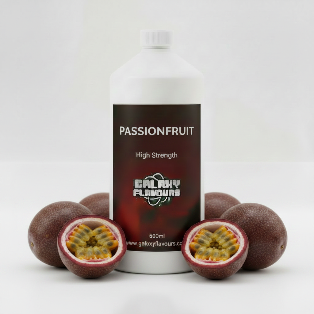 Galaxy Flavours Passionfruit Food Flavouring Concentrate – Professional High Strength, Vegan, Gluten-Free