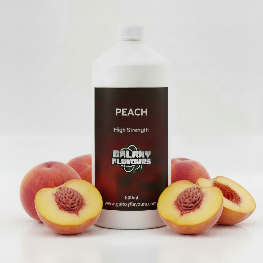 Galaxy Flavours Peach Food Flavouring Concentrate – Professional High Strength, Vegan, Gluten-Free