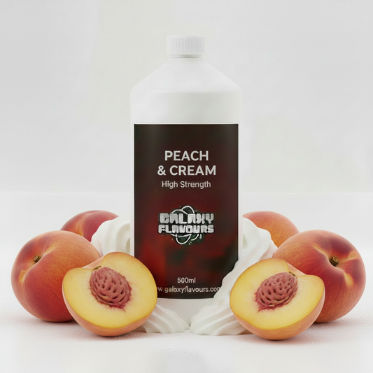 Galaxy Flavours Peaches and Cream Food Flavouring Concentrate – Professional High Strength, Vegan, Gluten-Free